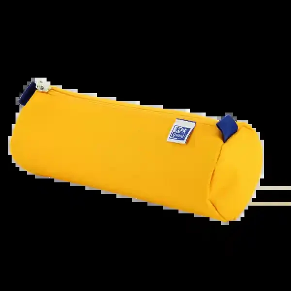 Oxford Kangoo Kids Estuche Redondo Grande – Resistente Poliester – Color Amarillo (5 uds)