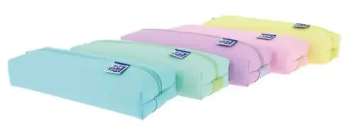 Oxford Kangoo Live & Go Estuche Rectangular Mediano – Goma Elastica para unirlo al Cuaderno – Colores Surtidos Pastel (5 uds)