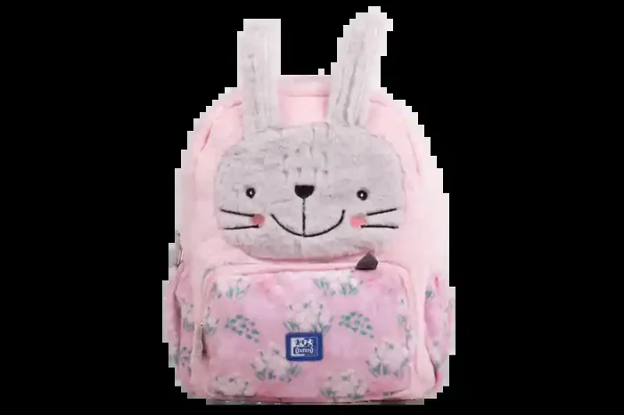 Oxford Kids Mochila Infantil 8.5L Tacto Suave Peluche – Diseño de Conejo Bunbun – Ideal para Niños Pequeños – Espaciosa y Comoda – Colores Surtidos