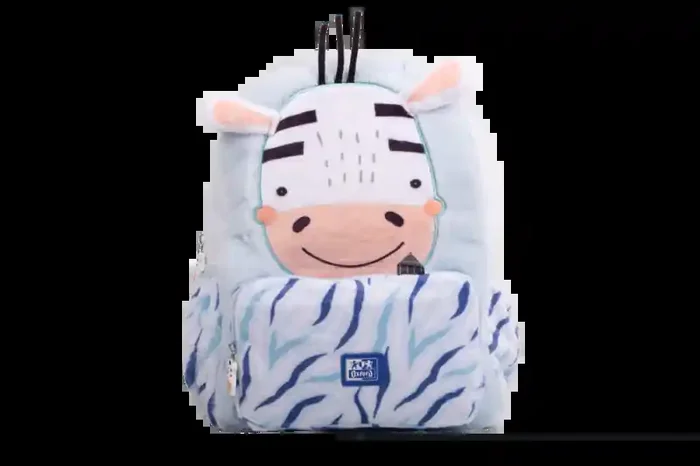 Oxford Kids Mochila Infantil 8.5L Tacto Suave Peluche Surtido Zoe Cebra – Diseño Divertido de Cebra – Tacto Suave de Peluche – Capacidad de 8.5L – Ideal para Niños