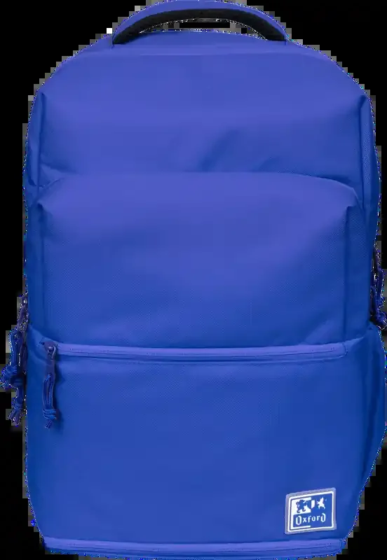 Oxford +LB B-Out Mochila Escolar – Compartimento Isotermico – Cremallera Expandible – Tirantes Acolchados y Ajustables – Tamaño 42x30x15-20cm – Color Azul