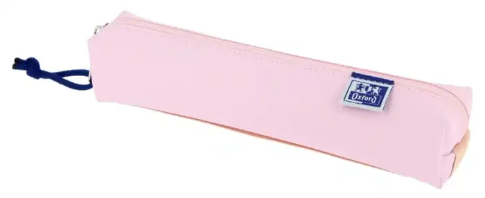 Oxford Live & Go Estuche Cuadrado Pequeño – Material Acolchado – Goma Elastica para unirlo al Cuaderno – Color Rosa