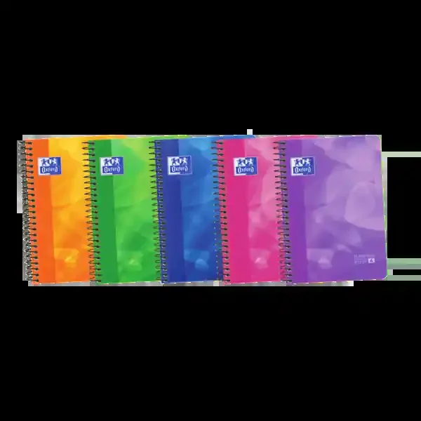 Oxford School Lagoon 8º Europeanbook – Tapa de Plastico Resistente – Cuaderno de 120 Hojas – Formato 4 5×5 – Colores Surtidos (5 uds)