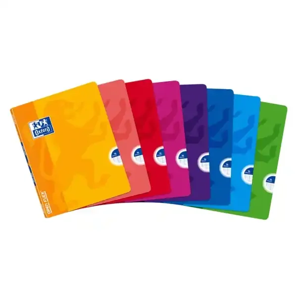 Oxford School Openflex A5+ Libreta Grapada – Tapa de Plastico Resistente – Pauta 2.5 con Margen – 48 Hojas – Colores Surtidos (10 uds)