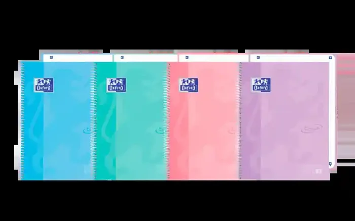 Oxford School Touch Europeanbook 1 A4+ – Tapa Extradura Resistente – 80 Hojas de Alta Calidad – Colores Surtidos (5 uds)