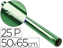 Papel Celofan Rollo Trepado Verde 25 Hojas De 50×65 Cm Sadipal 22334