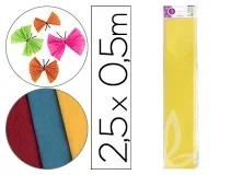Papel Crespon Liderpapel 50 Cm X 2.5m 34g M2 Amarillo 24265