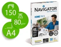 Papel fotocopiadora Navigator Din A4 80 gramos, paquete de 150 hojas, blanco