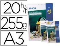Papel Fotografico Epson Din A3 Premium Glossy 255 Gr Pack De 20 C13s041315 , Blanco