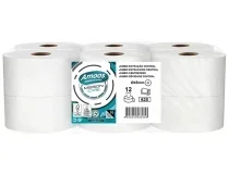 Papel higienico Amoos jumbo industrial mission care extraccion central 2 capas 33g J621854