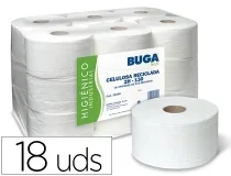 Papel higienico industrial gofrado Buga reciclado 2 capas 130 m Papeterie du po