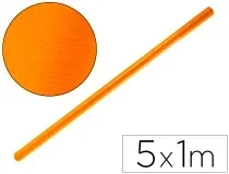 Papel Kraft Liderpapel Naranja Fuerte Rollo 5×1 Mt 63742 , Naranja Intenso