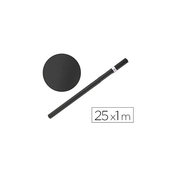 Papel kraft liderpapel negro rollo 25×1 mt