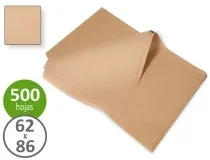 Papel manila crema marrón kraft 62×86 cm paquete de 500 hojas