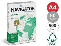 Papel Navigator Universal Din A4 80 gramos paquete de 500 hojas, ultra blanco