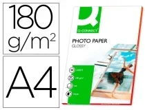 Papel Qconnect Foto Glossy Din A4 Alta Calidad Digital Photo Para Inkjet Kf02771 , Blanco
