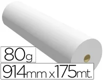 Papel Reprografia Para Plotter 914mmx175mt 80gr Sprintjet 16093 , Blanco