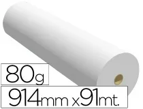 Papel Reprografia Para Plotter 914mmx91mt 80gr Impresion Inkjet Navigator 914×91 80 , Blanco