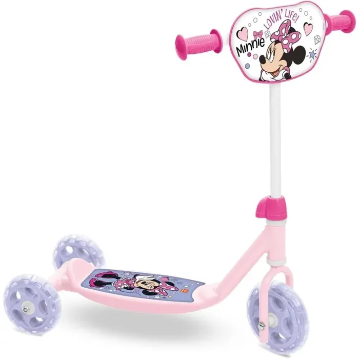 Patinete 3 ruedas de Minnie Mouse edad +2 años regulable en altura