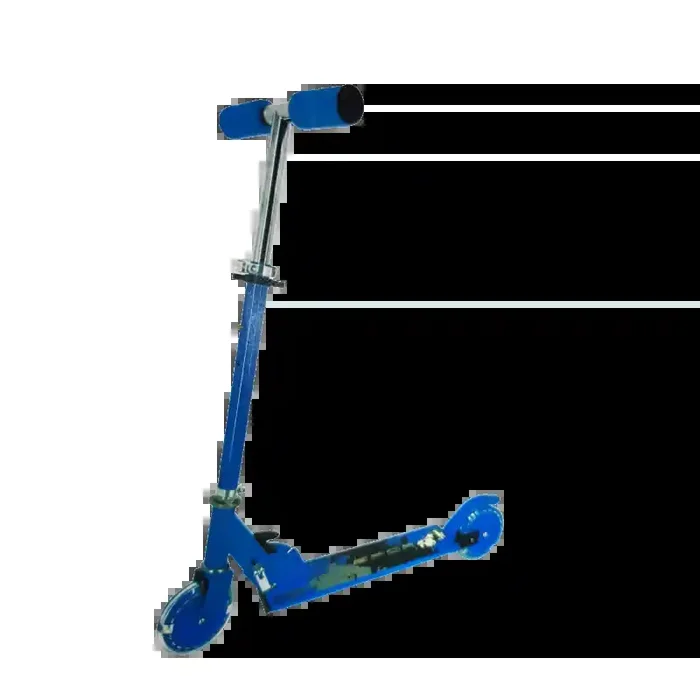 Patinete Azul dos ruedas juguetes plegable edad aproximada 5-14 años tubo ajustable freno de metal con guardabarros 80x66x10cm