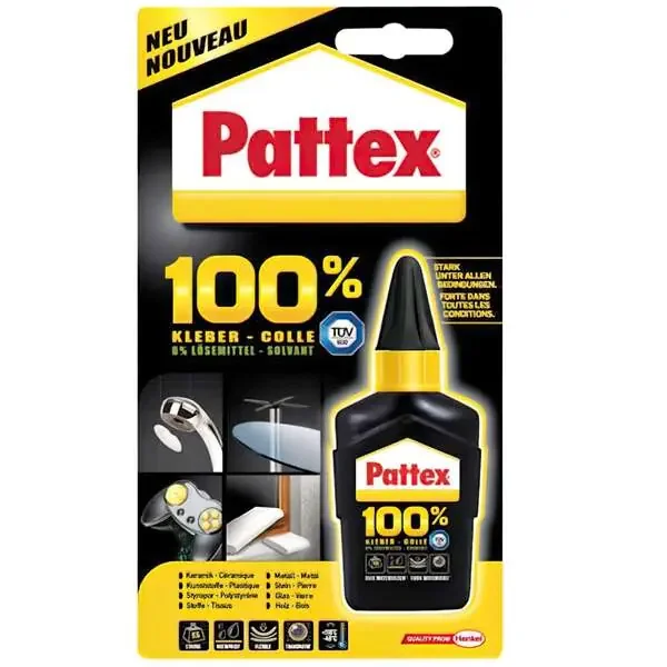Pattex 100% Adhesivo Versatil – 50gr – 100% Ingredientes Activos – 0% Disolventes – Fuerte en Cualquier Condicion