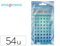 Pegatinas Imaginovo gemas verdes y azules brillantes con relieve para todas superficies VP40
