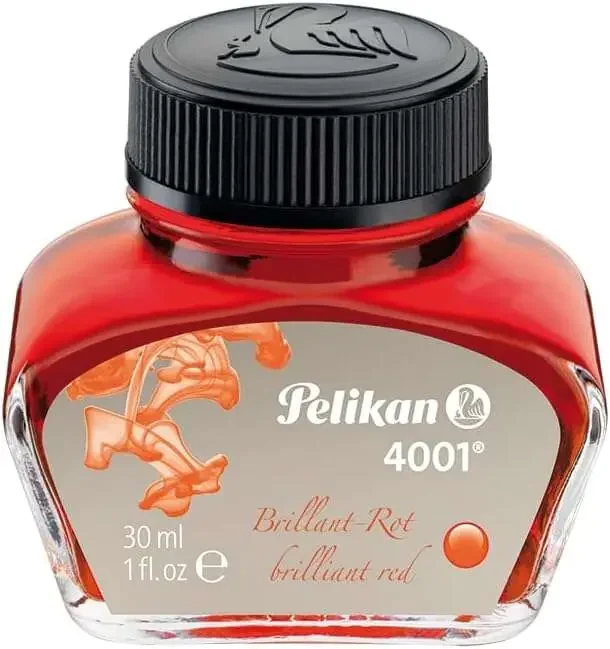 Pelikan Tinta 4001 No.78 – Frasco 30ml – Frasco de 30ml – Asegura el Perfecto Funcionamiento de la Estilografica – Color Rojo
