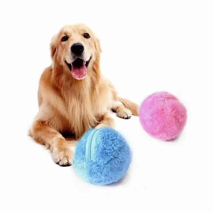 Pelota interactiva auto-rodante para perros