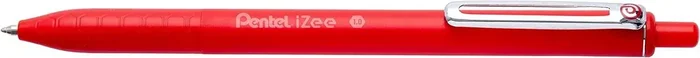 Pentel iZee Boligrafo de Bola Retractil – Punta 0.7mm – Trazo 0.35mm – Clip de Metal – Color Rojo (12 uds)