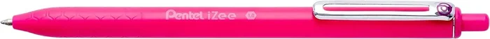 Pentel iZee Boligrafo de Bola Retractil – Punta 0.7mm – Trazo 0.35mm – Clip de Metal – Color Rosa (12 uds)