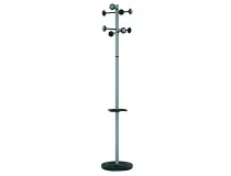 Perchero De Metal Unilux Accueil Pie 8 Colgadores Con Paraguero Y Bandeja 100340698 , Gris