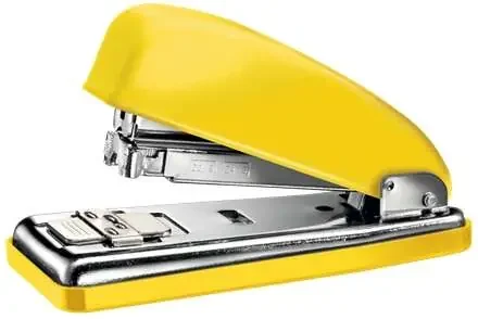 Petrus 226 Grapadora Metalica – Hasta 30 Hojas – Grapado Cerrado, Abierto y Clavado – Color Amarillo Metalizado