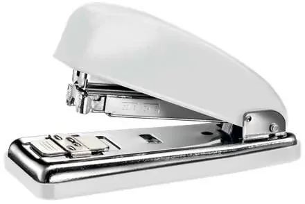 Petrus 226 Grapadora Metalica – Hasta 30 Hojas – Grapado Cerrado, Abierto y Clavado – Color Blanco Metalizado