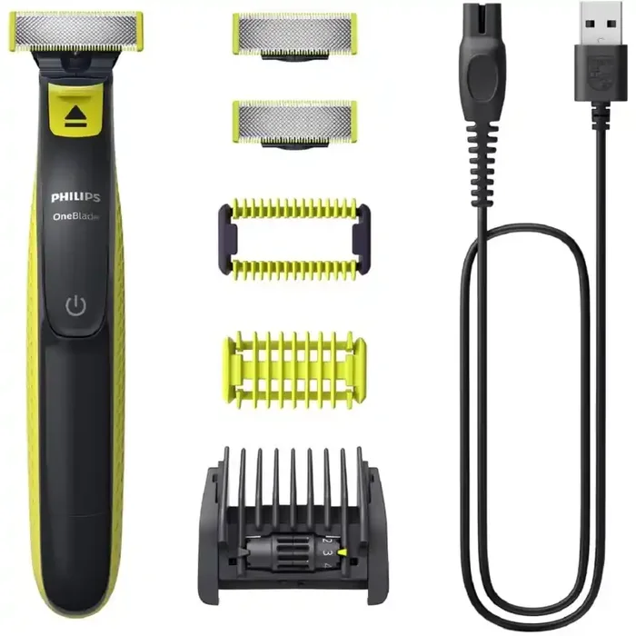 Philips OneBlade, Auténtica Recortadora de Barba y Corporal, Afeitadora Eléctrica Hombre QP2824/30 recargable