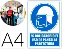 Pictograma Archivo 2000 Obligatorio Utilizacion De Pantalla Protectora Pvc Color Azul 210×297 617304 Az