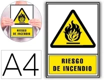 Pictograma Archivo 2000 Riesgo De Incendio Pvc Amarillo Luminiscente 210×297 Mm 617201 Am