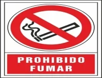 Pictograma Syssa Señal De Prohibicion Prohibido Fumar En Pvc 245×345 Mm 3001 Picto