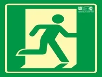 Pictograma Syssa Señal De Salida De Emergencia Derecha En Pvc Fotoluminiscente 224×224 210×210 Mm