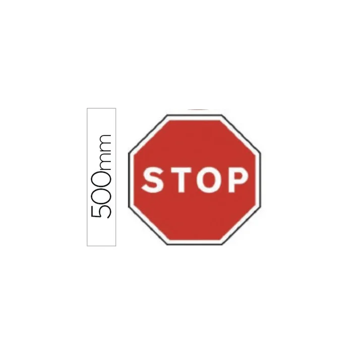Pictograma syssa señal vial stop en acero galvanizado 500 mm