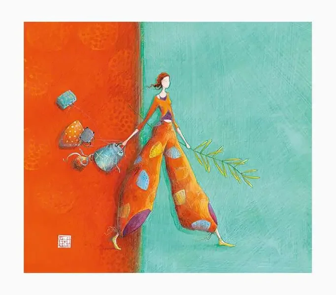 Pictura Gaëlle Boissonnard Tarjeta Doble – Acabado en Barniz de Relieve UV Grueso – Laminado Mate de Tacto Suave – 10.5x21cm – Papel con Certificacion FSC