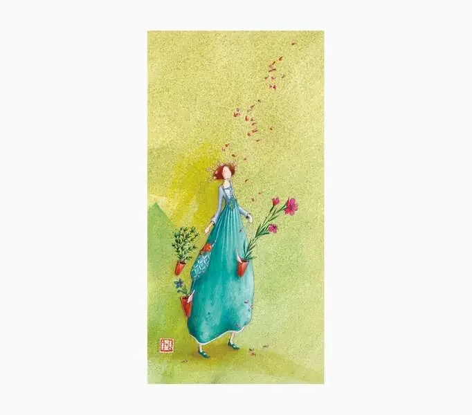 Pictura Gaëlle Boissonnard Tarjeta Doble – Acabado en Barniz de Relieve UV Grueso – Laminado Mate de Tacto Suave – 10.5x21cm – Papel con Certificacion FSC