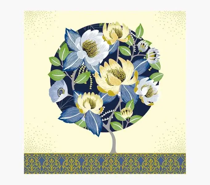 Pictura Tarjeta Arabesque – 16x16cm – Tematica de Flores – Tarjeta Triptica sin Envoltorio – Incluye Sobre Blanco – Impresas en Papel con Certificacion FSC