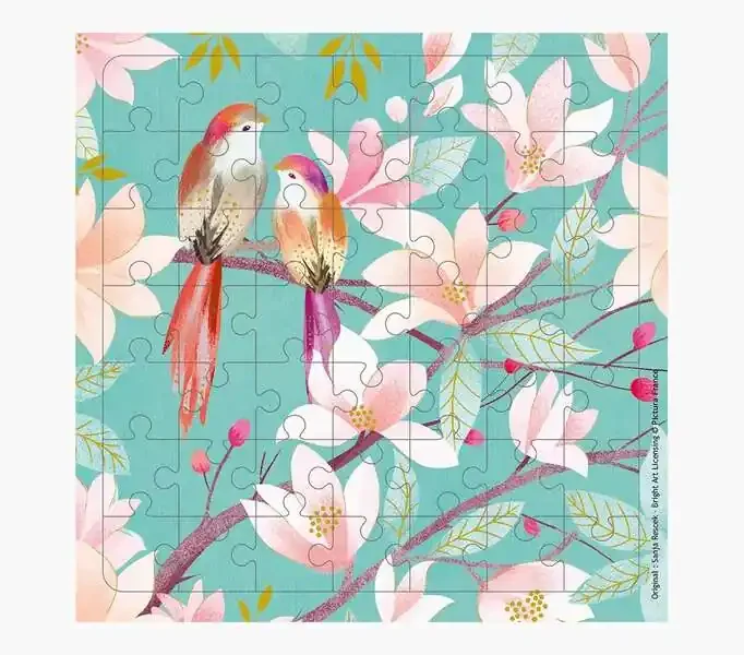 Pictura Tarjeta Puzzle – 15.5×15.5cm – Tematica de Pajaros – 49 Piezas – Incluye Tarjeta Plegada y Sobre Blanco – Certificacion FSC – Embolsada Individualmente