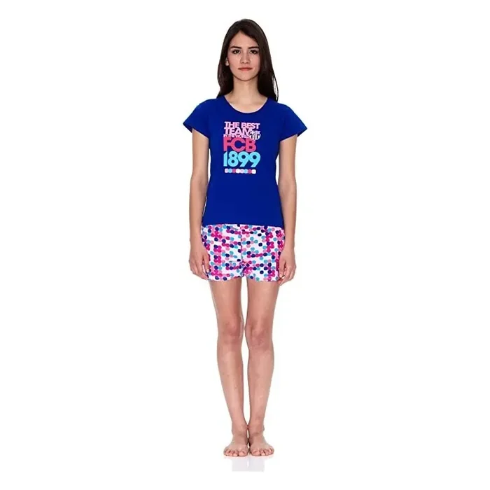 Pijama Fútbol Club Barcelona mujer Verano – Comprar tienda productos originales del Real Madrid