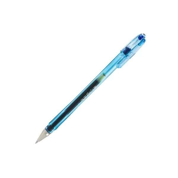 Pilot Boligrafo de Gel G1 – Recargable – Punta de Bola 0.7mm – Trazo 0.32mm – Cuerpo Transparente – Color Azul (12 uds)