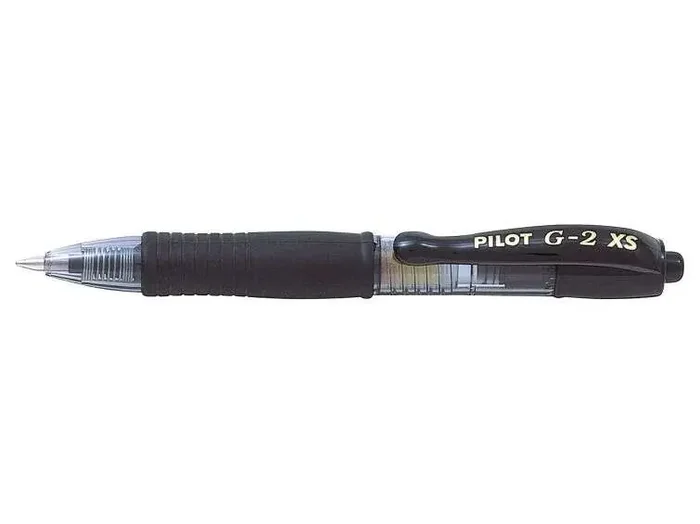 Pilot Boligrafo de Gel G2 Pixie XS Retractil – Punta de Bola Redonda 0.7mm – Trazo 0.32mm – Grip Ergonomico – Color Negro (12 uds)