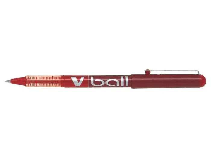Pilot Boligrafo de tinta liquida V Ball 07 Rollerball – Punta de bola redonda 0.7mm – Trazo 0.5mm – Color Rojo (12 uds)