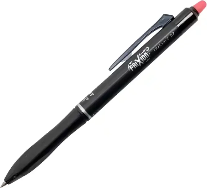 Pilot Frixion Ball Plus Boligrafo Borrable – Punta de 0.7mm y Trazo de 0.35mm – Recargables – 80% de Plastico Reclclado – Color Rojo (10 uds)