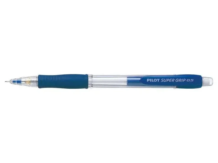 Pilot Portaminas SuperGrip H-185 – Trazo 0.5mm – Mina HB – Cuerpo Azul (12 uds)