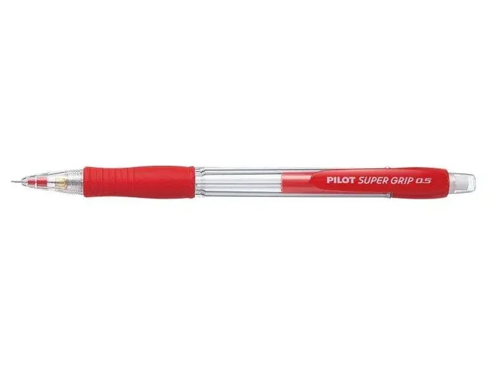 Pilot Portaminas SuperGrip H-185 – Trazo 0.5mm – Mina HB – Cuerpo Rojo (12 uds)
